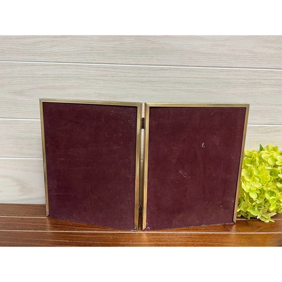 Vintage Brass Gold Filigree Double / Hinged 8”x10” Frames - Picture 5 of 5